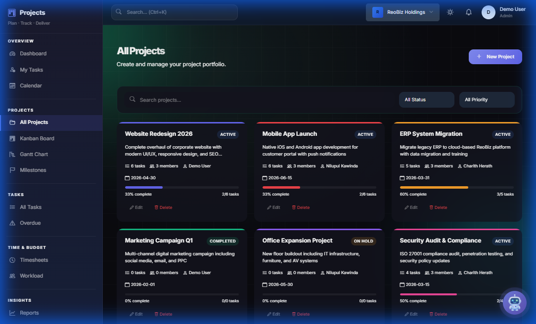 Projects - Manage all your projects